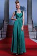 High Quality Peacock Green Sleeveless Elastic Woven Satin Zipper Prom Party Dress for Prom and Party