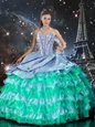 High Class Ball Gowns Quinceanera Dresses Multi-color Sweetheart Organza Sleeveless Floor Length Lace Up