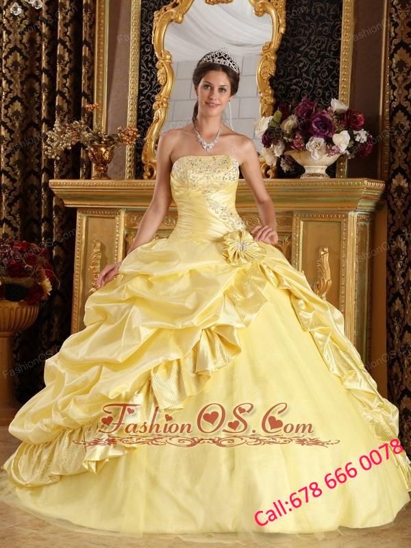 quinceanera dresses light yellow