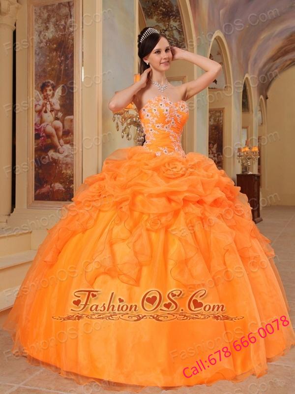 light orange quinceanera dresses