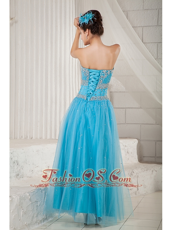 Popular Aqua Blue Prom Dress A Line Sweetheart Tulle Beading Floor Length 12262 2197